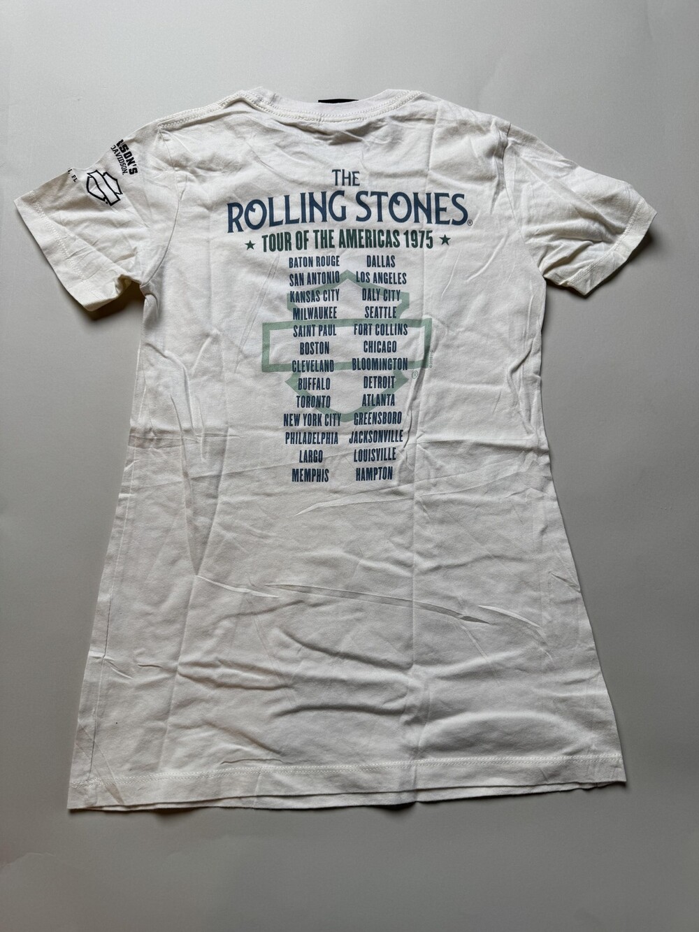 Vintage Harley-Davidson Rolling Stones Shirt Womens Small Tour Of The Americas 1 - Picture 10 of 11